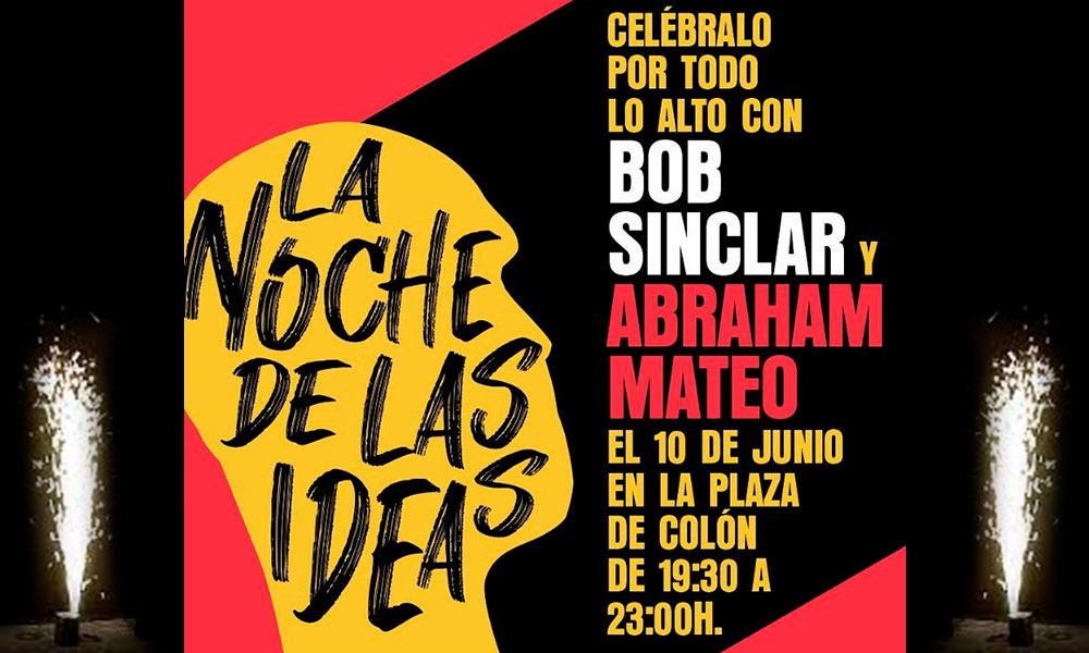 La noche de las ideas: efectos de chispas y confetti