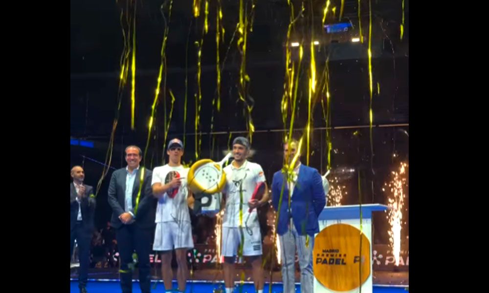 Serpentinas y chispas para Madrid premier padel en el Wizink Center