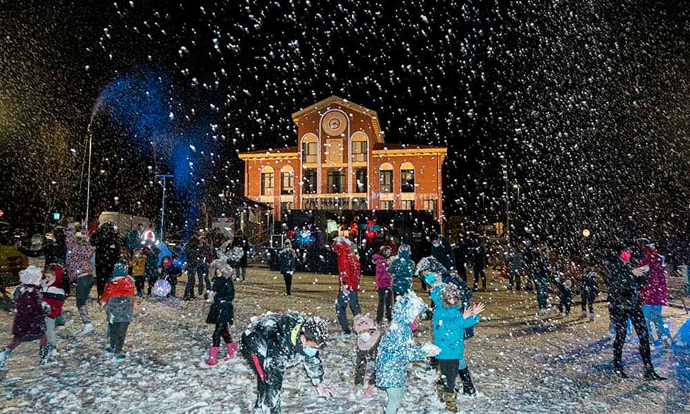 Gran nevada navideña en arroyo de la encomienda